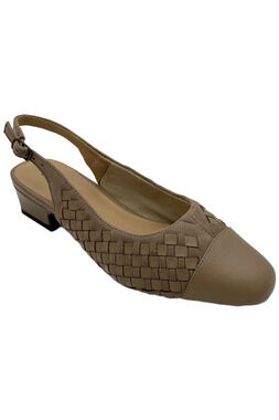Trotters Women's DEA Woven Pump Taupe - Wide
